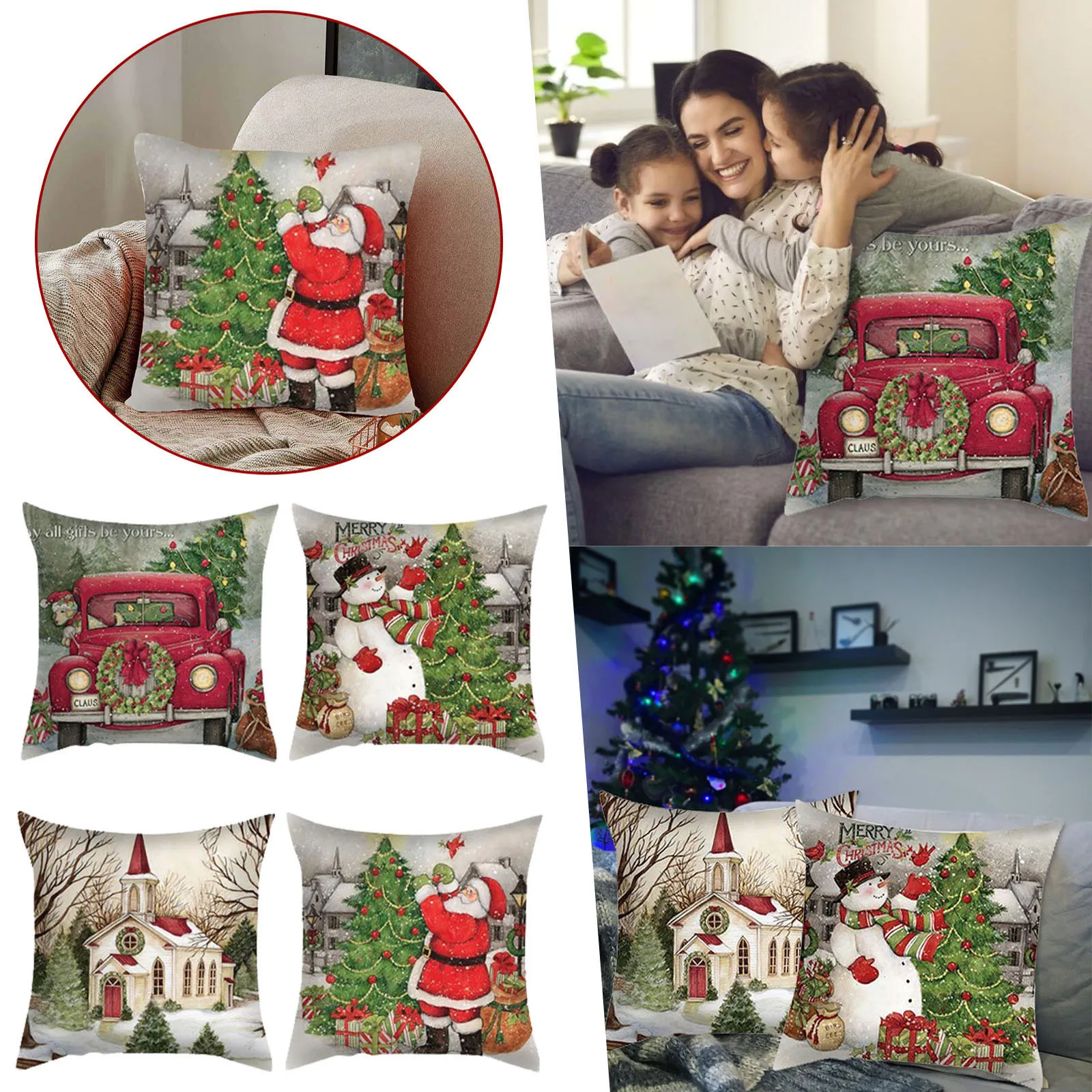 

4 шт., декоративные наволочки для диванной подушки, 18x18 дюймов