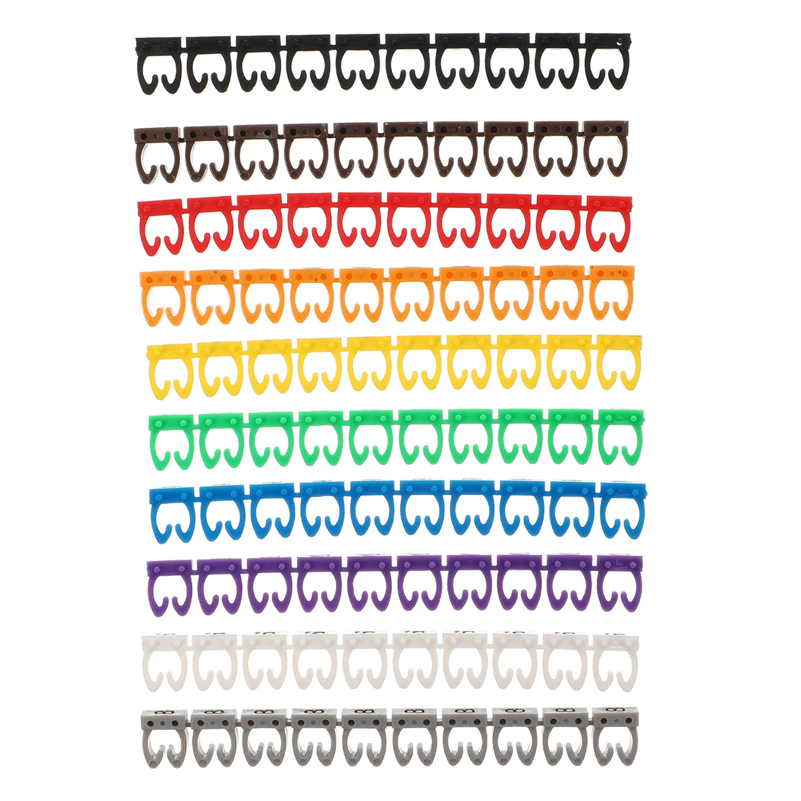 

100 Pcs Number Tube Cord Marking Multicolor Cable Labels Tags USB