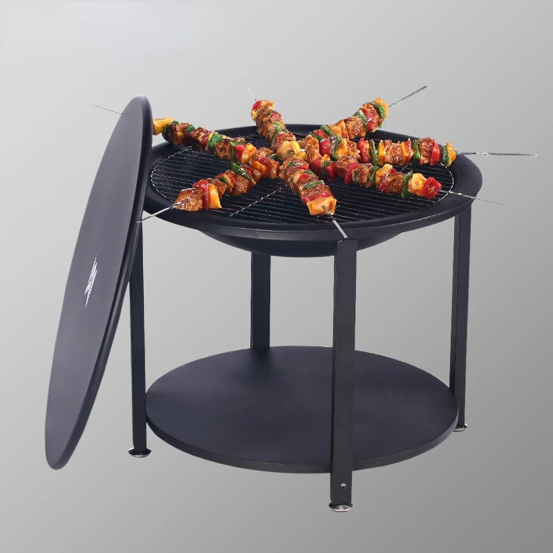 Уличный огонь Настольный чаша барбекю гриль многофункциональная круглая плита