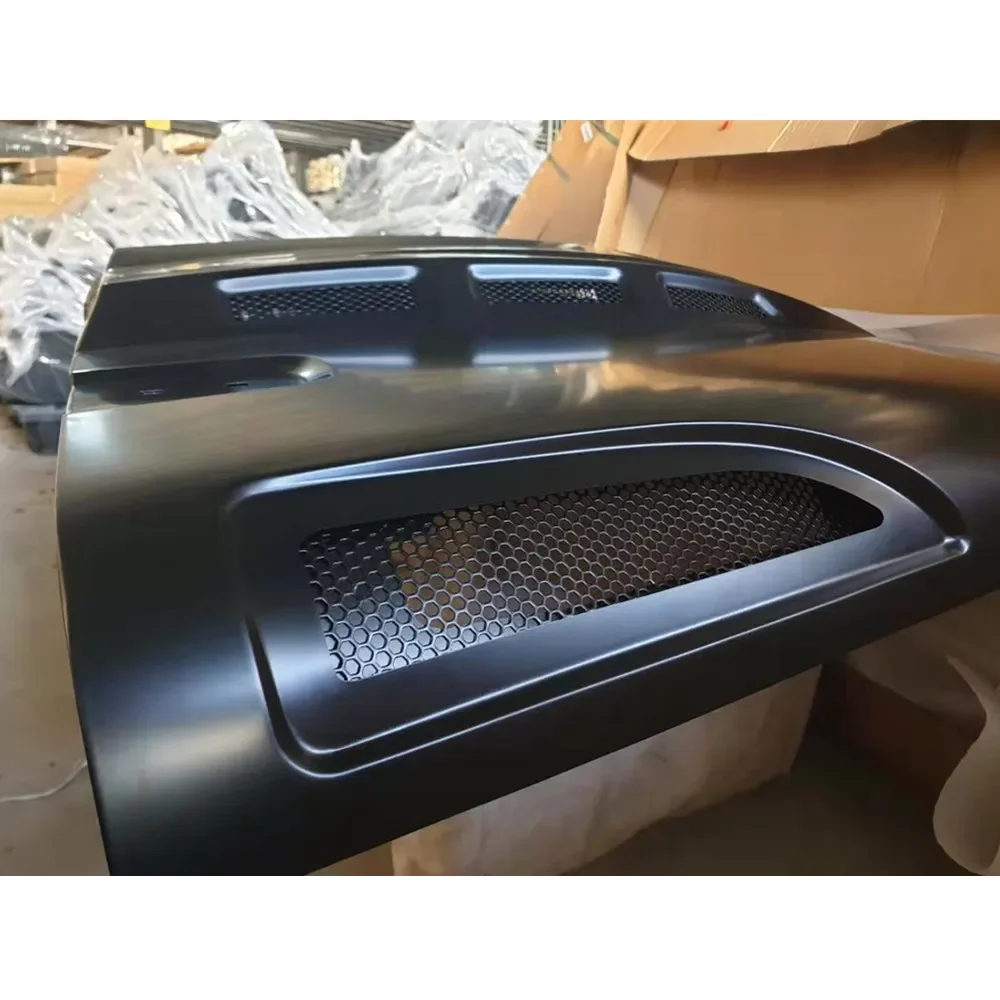 Фото Стальная крышка двигателя Lantsun JL1065, 1 шт., крышка Hellcat для Jeep Wrangler JL2018+ №2