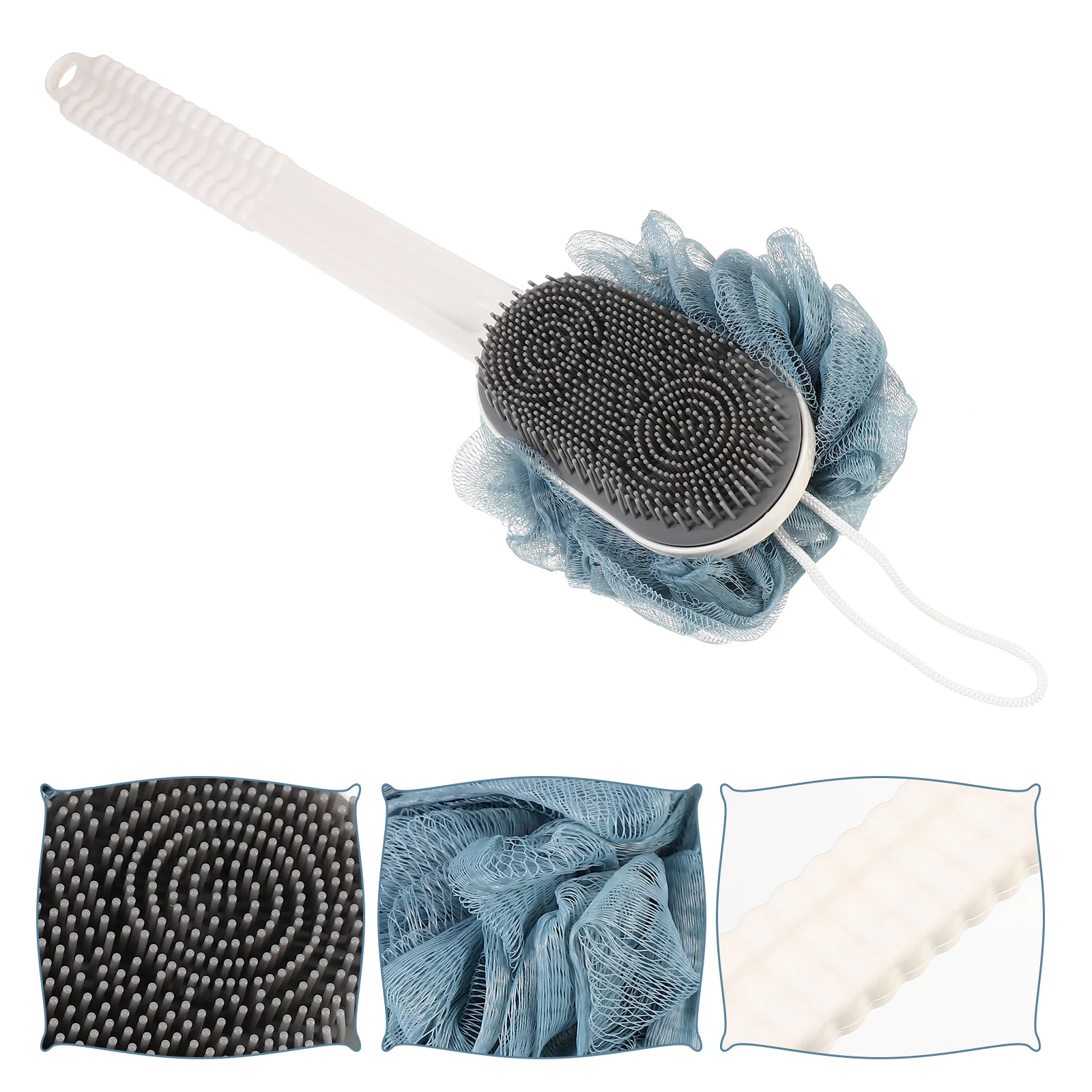 

Silicone Bath Brush Massage Back Brushes Cleaning Sponge Shower Body Long Handle Silica Gel Scrubber Bathing Accessories