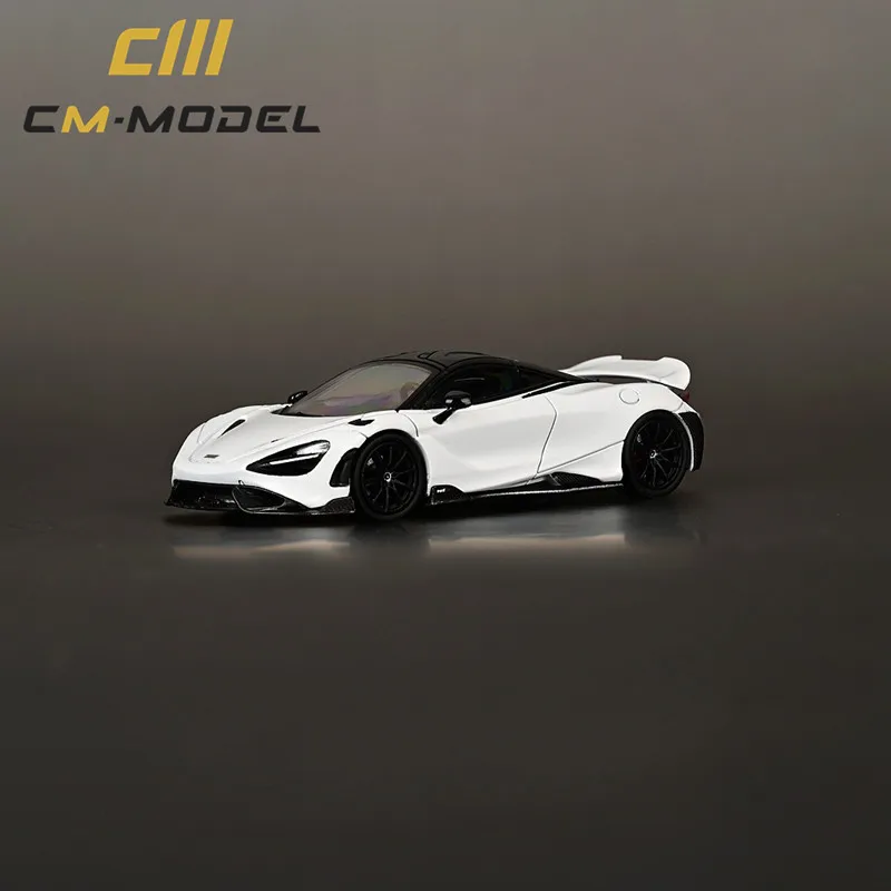 

CM Model 1/64 Model Cars 765LT Tail Movable Diecast Supercar Racing Car Gift for Boys Girls Display Case With Another 4 Wheels