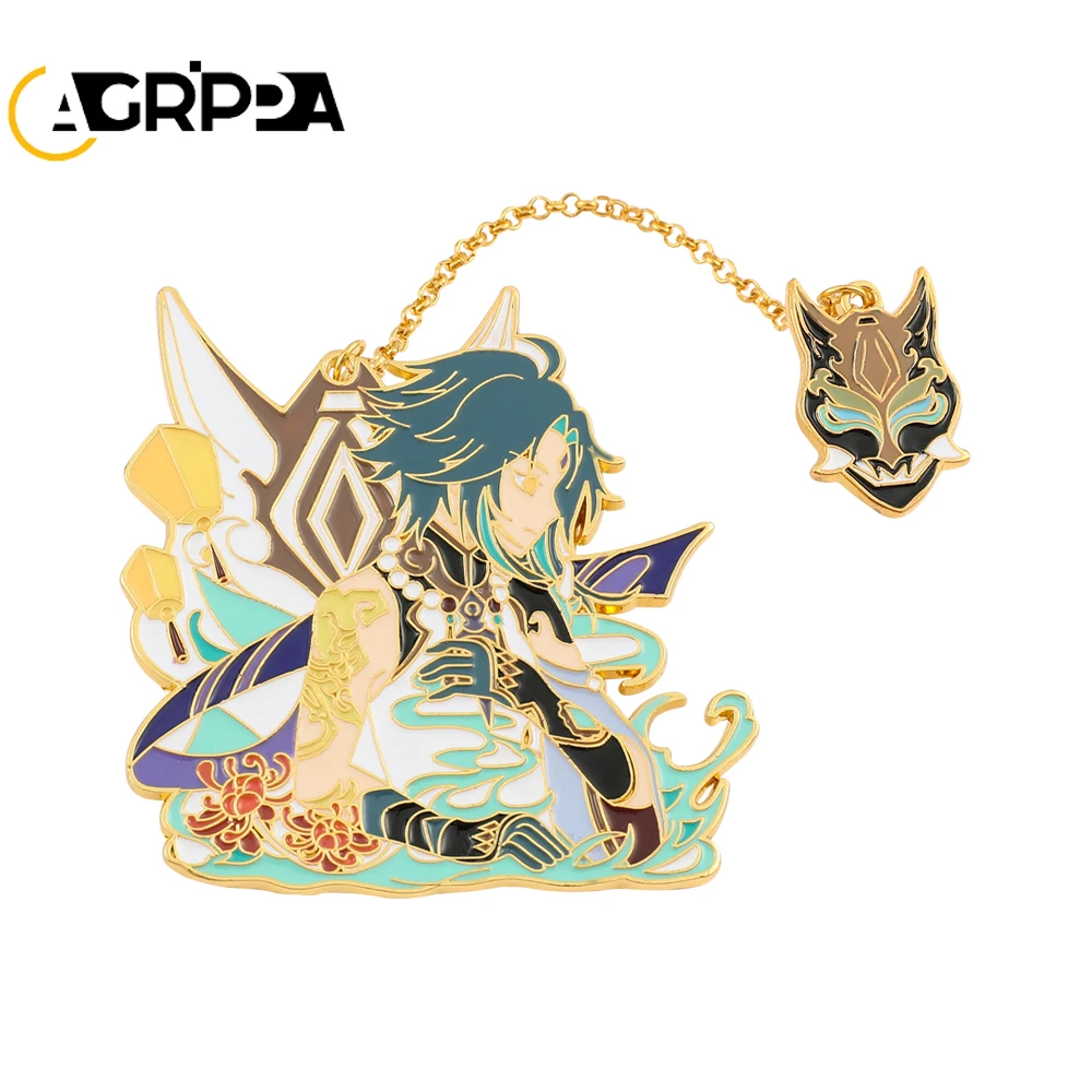 

Agrippa Genshin Impact Xiao Cosplay Accesories Cartoon Enamel Pin Anime Figure Game Metal Badge Brooch Pin Collection