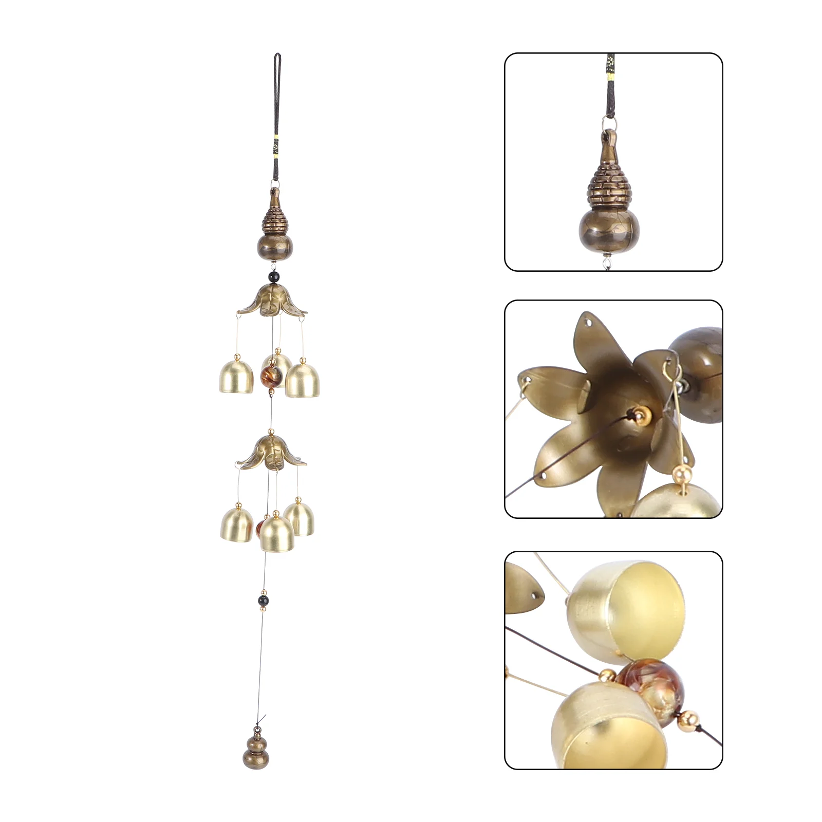 

Wind Bell Chime Garden Chimes Retro Chinese Decorhanging Metal Window Decoration Outdoor Safepatio Wealth Lucky Copper Bless