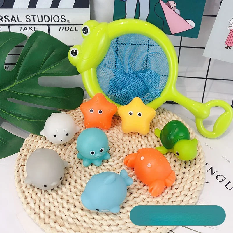 Kids Luminous Water Toys Animal Baby Lighted Bath Toys Induction Animal Floating Water Light Toys Play Water Baby Shark Toy Gift