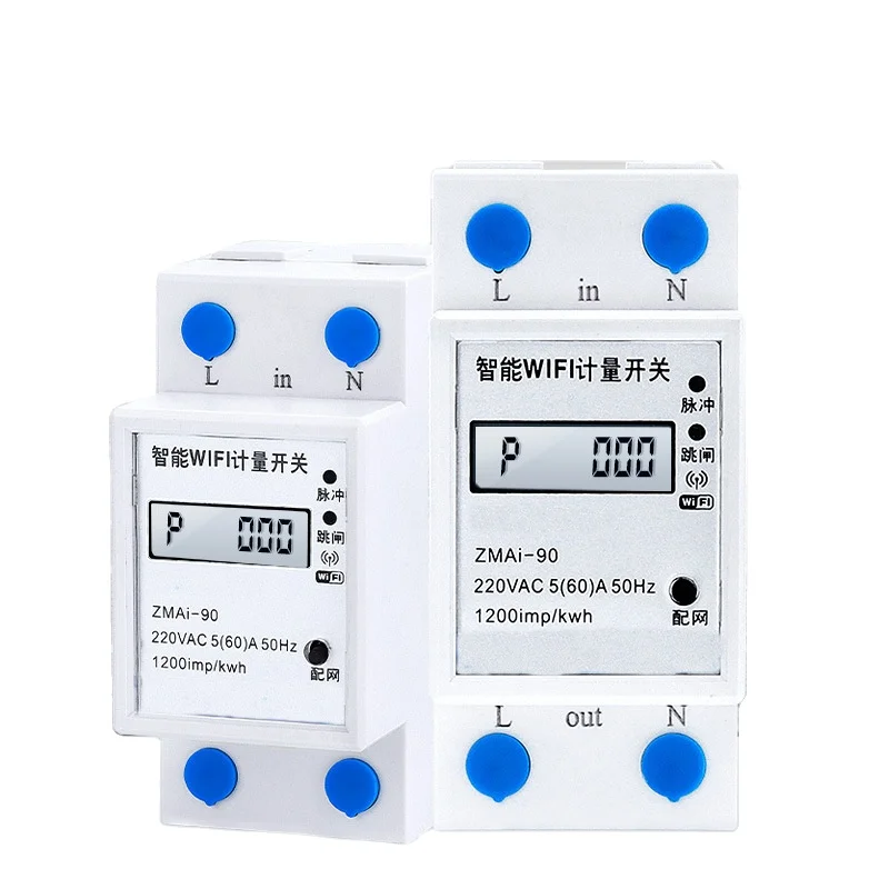 TUYA APP WiFi Smart Circuit Earth Leakage Over Under Voltage Protector Relay Device Switch Breaker Energy Power kWh Meter