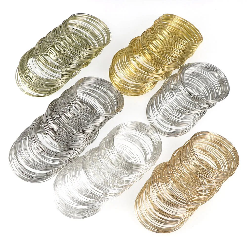 

100 петли из стальной проволоки, браслеты с памятью бисера, ожерелье, пружинные компоненты, круглые петли из оружейного металла, новинка, опто...