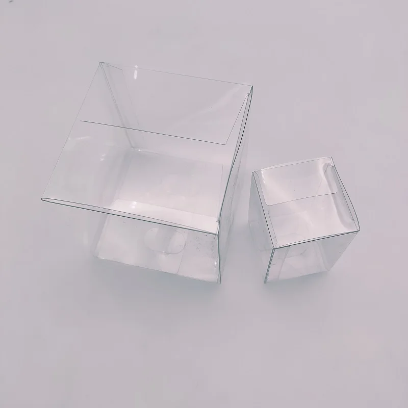 50Pcs/Lot 3 cm - 6 cm Square PVC Transparent Box Plastic Gift Packaging Box Chocolate/Candy Box Rose/Souvenir Display Box