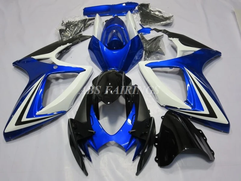 

Инжекционная форма, новый комплект обтекателей из АБС-пластика, подходит для Suzuki GSX-R600 750 K6 2006 06 07, синий комплект кузова