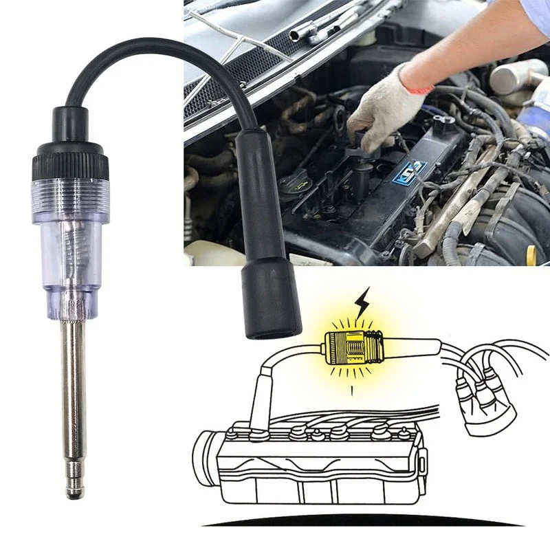 

Car Spark Plug Tester Checker Ignition Coil Tester Spark Plug Tool Ignition Spark Tester Car Auto Tester 12V Diagnostics Tool
