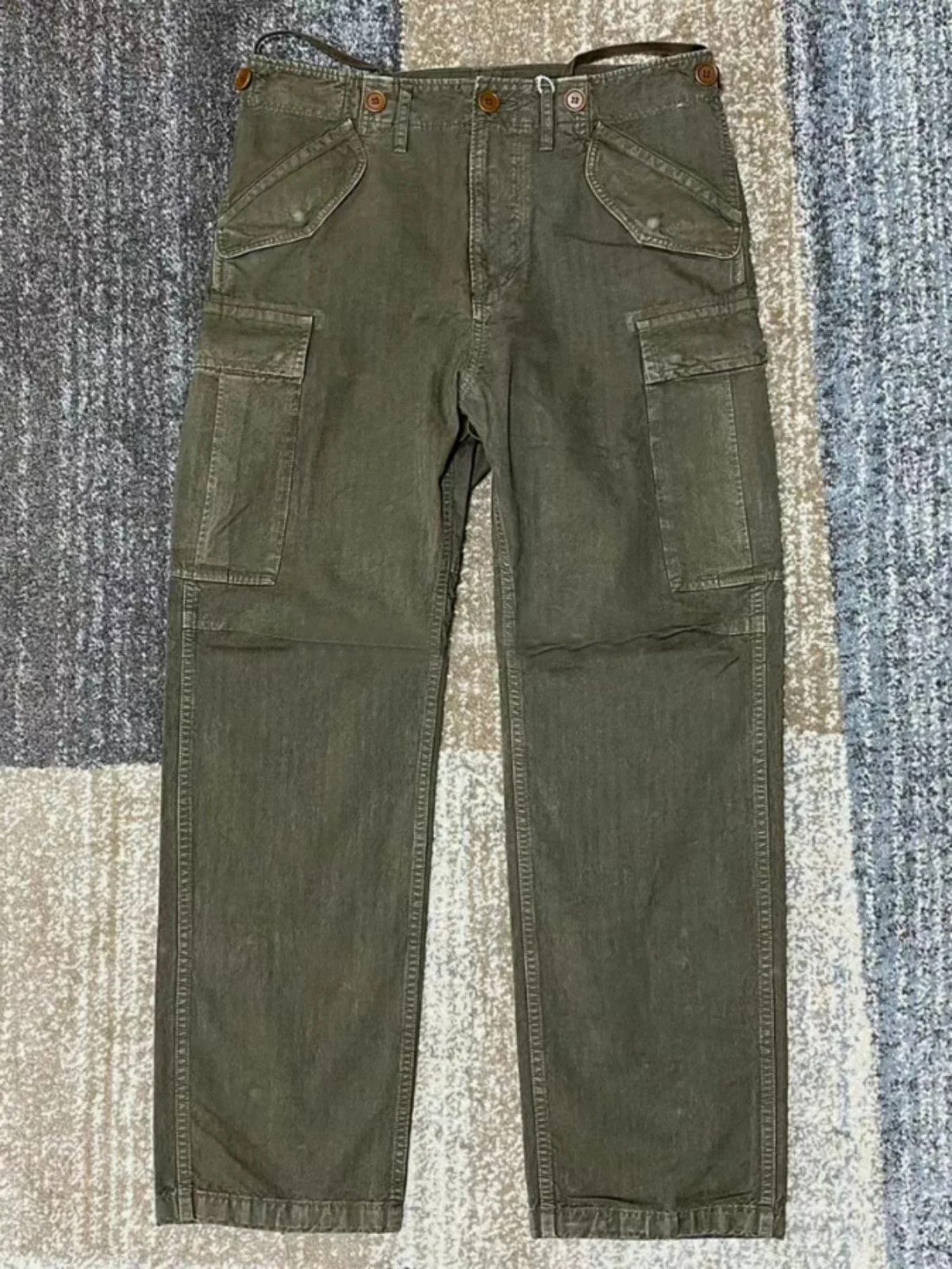 VISVIM FIL 22AW CD EIGER Nakamura pantalones de trabajo брюки casuales estilo militar lavado pesado japonés
