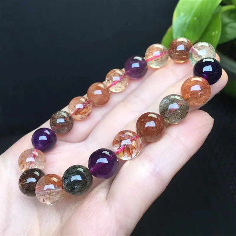 Браслет из натуральной черной смородины 10 мм лечебный Хрустальный драгоценный