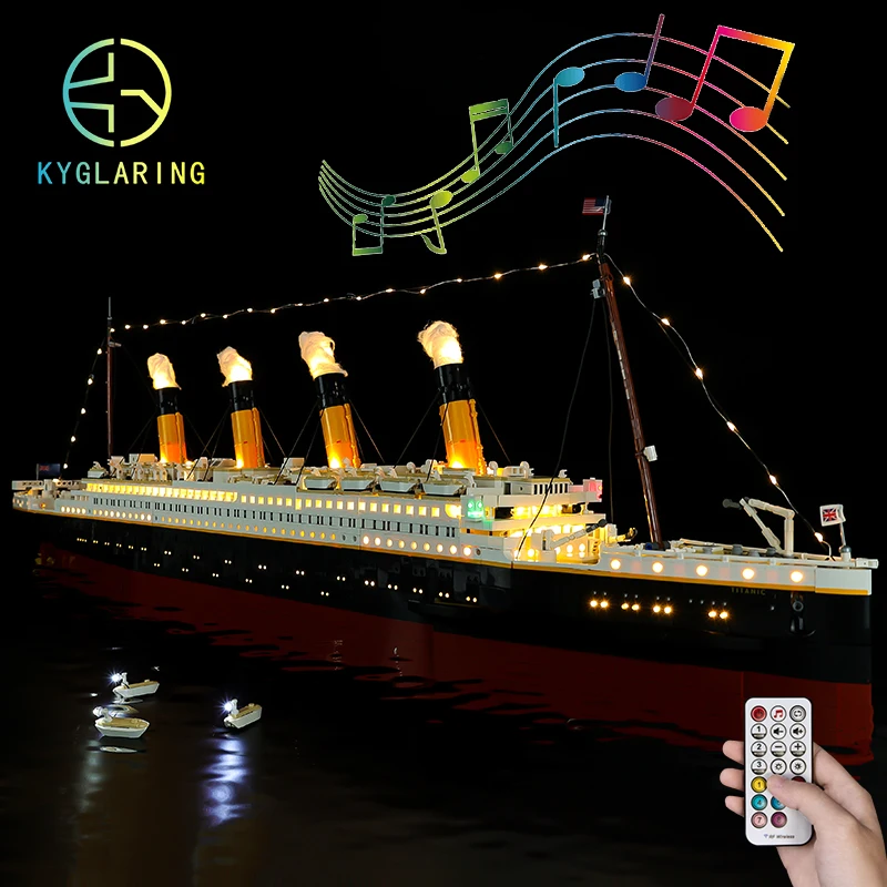 LED Light Set For Creative 10294 Titanic Royal Cruise Boat Classic Movie Ship Model Collectible Figures Bricks No Building Block