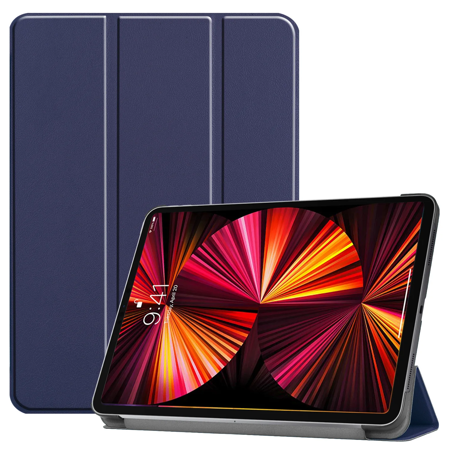 

Magnetic Case For Mini6 5 4 Air3 4 5 Ipad7 8 9 10th 10.9 Pro 11 inch 4 3 2 1th 12.9 Pro 10.5 2017 Three Fold Pure color Cover