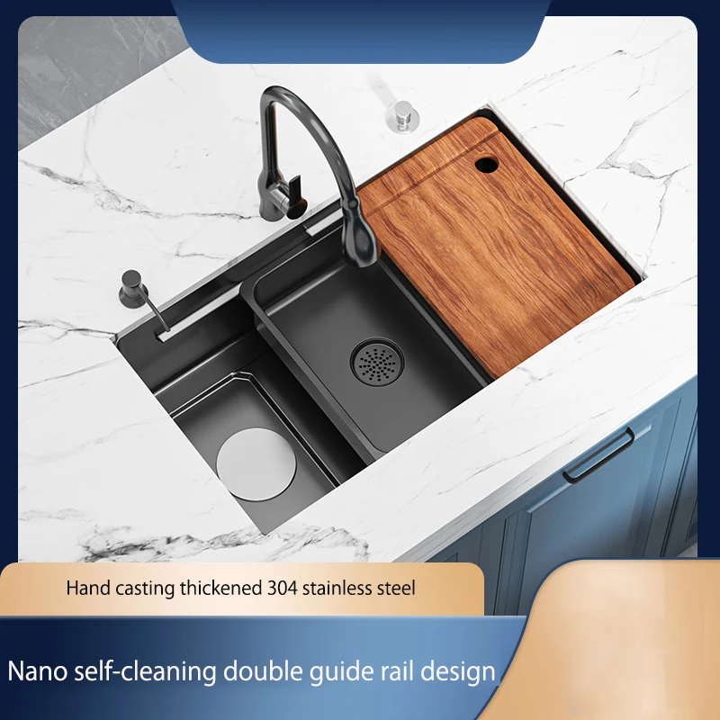 

Кухонная раковина с креплением под основание, одинарная зеркальная кухонная раковина, Высококачественная зеркальная раковина с фильтром и...