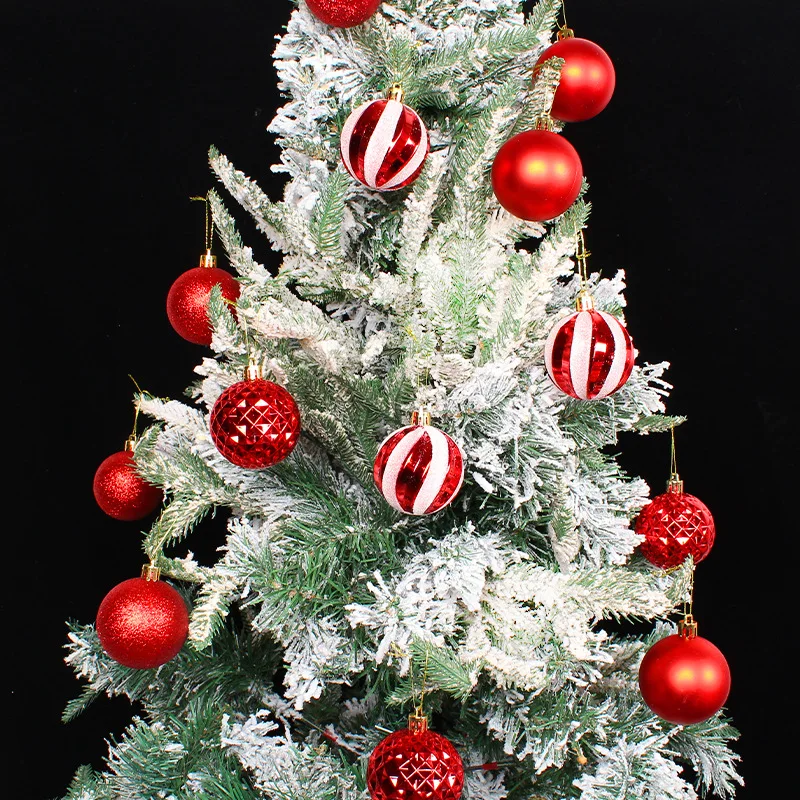 

16Pcs Christmas Baubles Balls Ornaments Set Color Theme Painting & Glittering Xmas Tree Pendants Shatterproof Decorative Hanging
