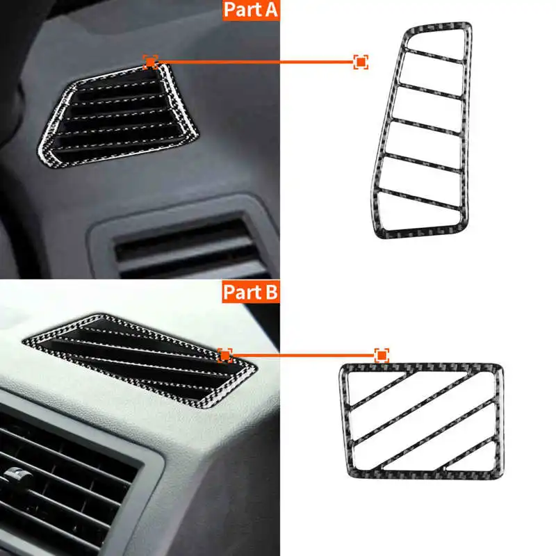 2 шт. боковая отделка воздуховыпускного отверстия из углеродного волокна