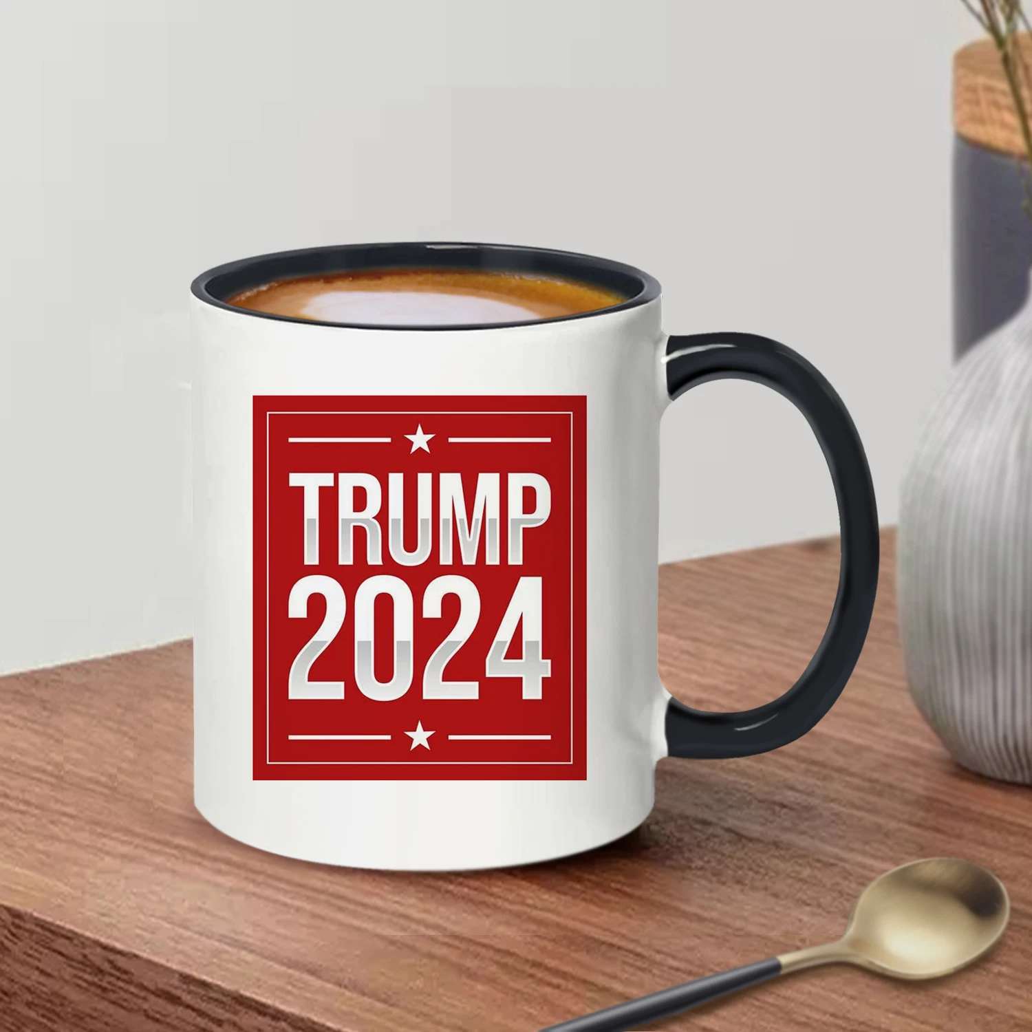 1 шт. красный Трамп для президента Дональд 2024 американская кружка США 11 унций