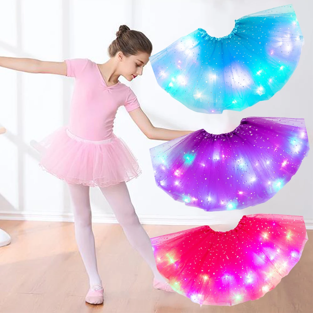 Girls Tulle Clothes Ballet Pettiskirt Kids Tutu Skirt Princess Party Fashion Magic Light Fluffy Stars Sequin Dancewear Glitter 2 Girls Tulle Clothes Ballet Pettiskirt Kids Tutu Skirt Princess Party Fashion Magic Light Fluffy Stars Sequin Dancewear Glitter 2