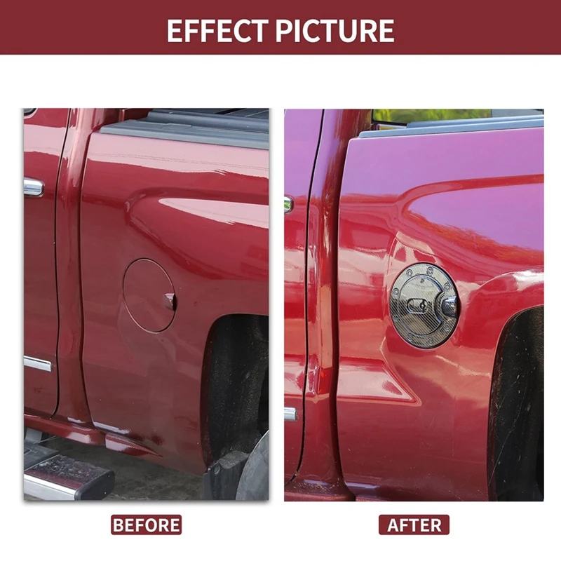 1 шт. Крышка для бензобака с узором из углеродного волокна ABS Chevrolet Chevy Silverado / GMC Sierra