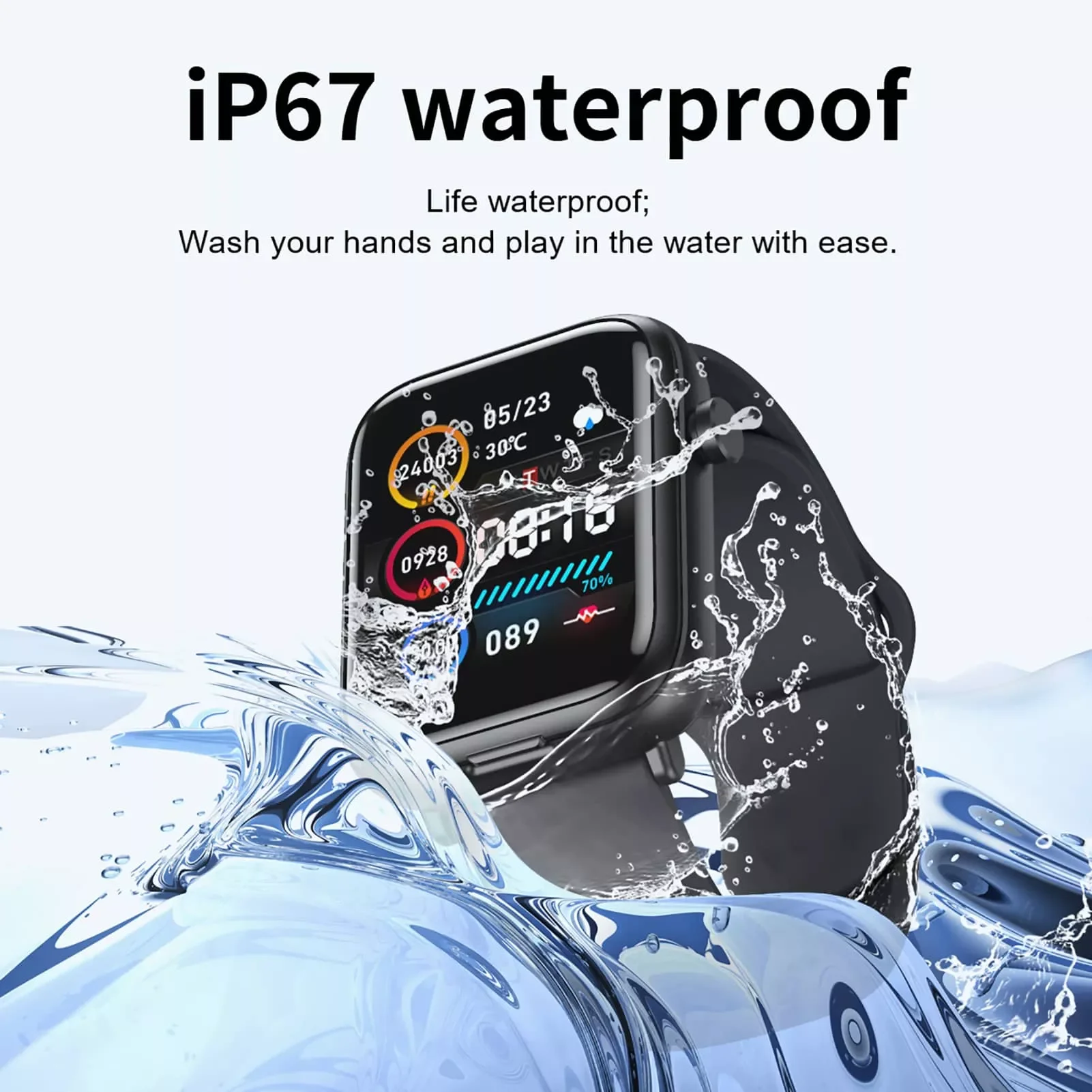 

Smart Watch With Earbuds Blue Booth Wireless Earphones Dual Headset Breathable Waterproof Sports Bracelet With Sleep Heart Rate