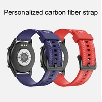 watch band 20mm 22mm universal waterproof carbon texture smart watch replacement strap for samsung galaxy watch