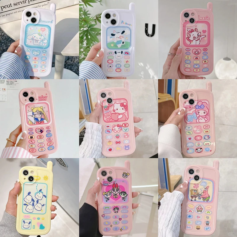 

Милые чехлы для телефонов Hellokittys Kuromi Почтовый чехол для Iphone 14 13 12 11 Pro Max чехол для телефона милый аниме мультфильм мягкая задняя крышка из ТПУ