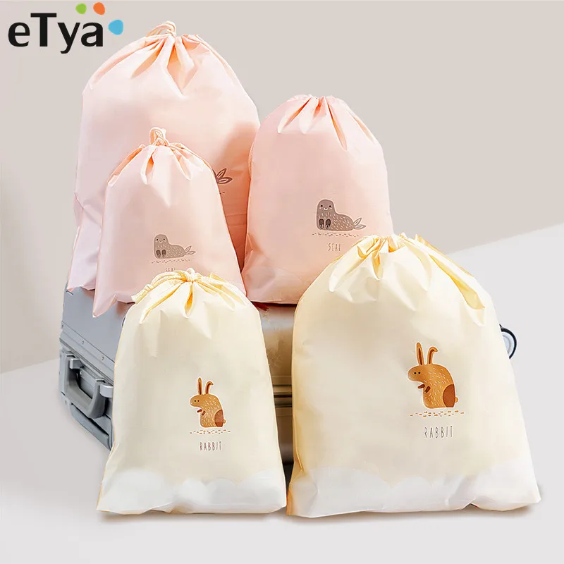 

ETya, Женская милая Водонепроницаемая косметичка из ПВХ на шнурке для косметики, Дорожный Чехол для туалетных принадлежностей