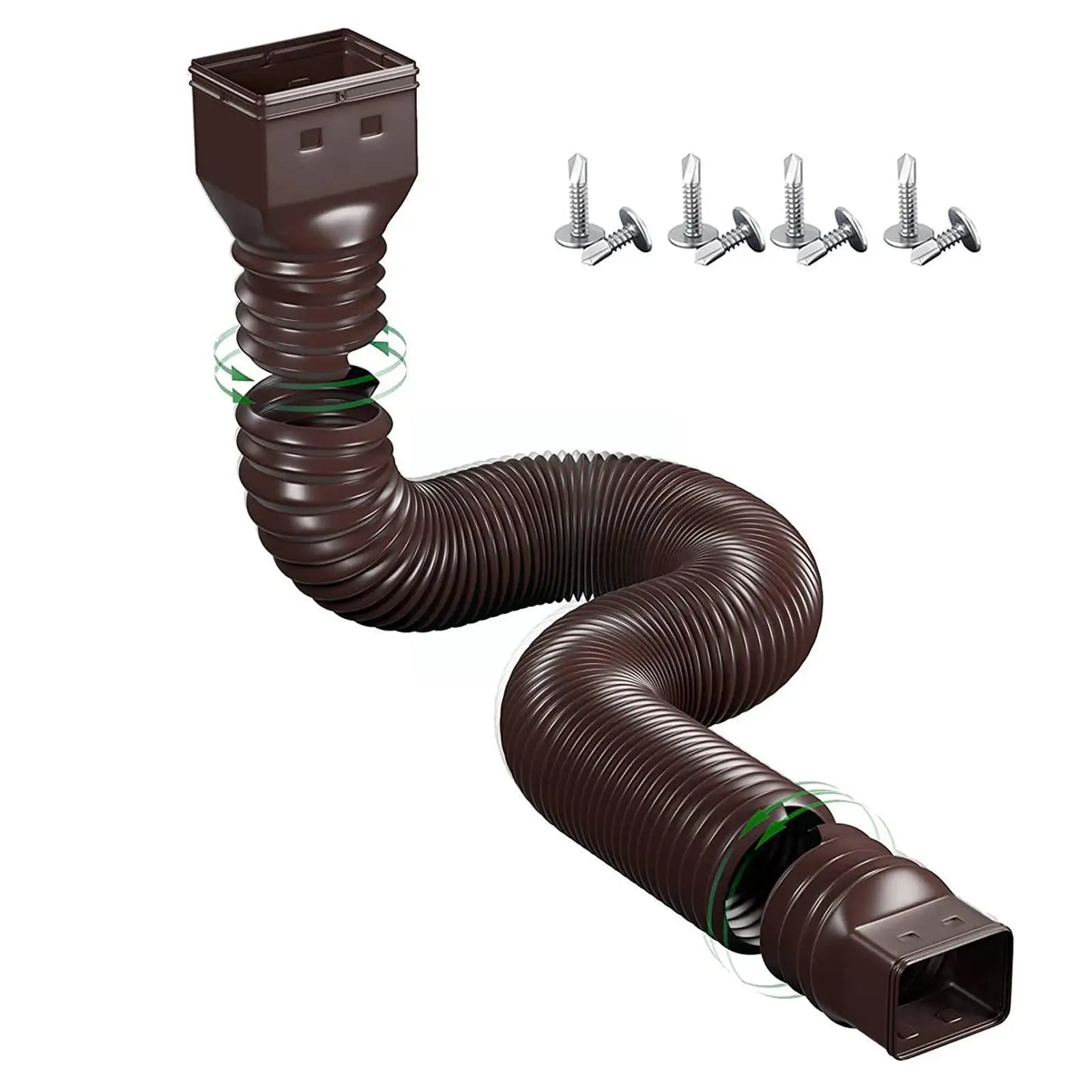 

New 2Pack Rain Gutter Downspout Extension Flexible Connector Drain Extender Pipe Rainwater Extension Downspout Telescopic D O6D7