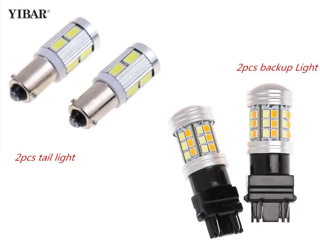 

2pcs H6W BAX9s 433434 64132 64113 64111 LED Parking Light Tail Light Bulb/LED backup Signal Lights Dual Color (white + yellow)