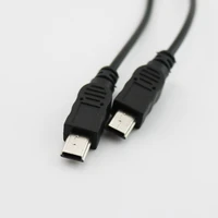 mini usb 1 to 2 y splitter cable usb 2 0 mini 5 pin female to double 2 male converter high speed charging cable cord