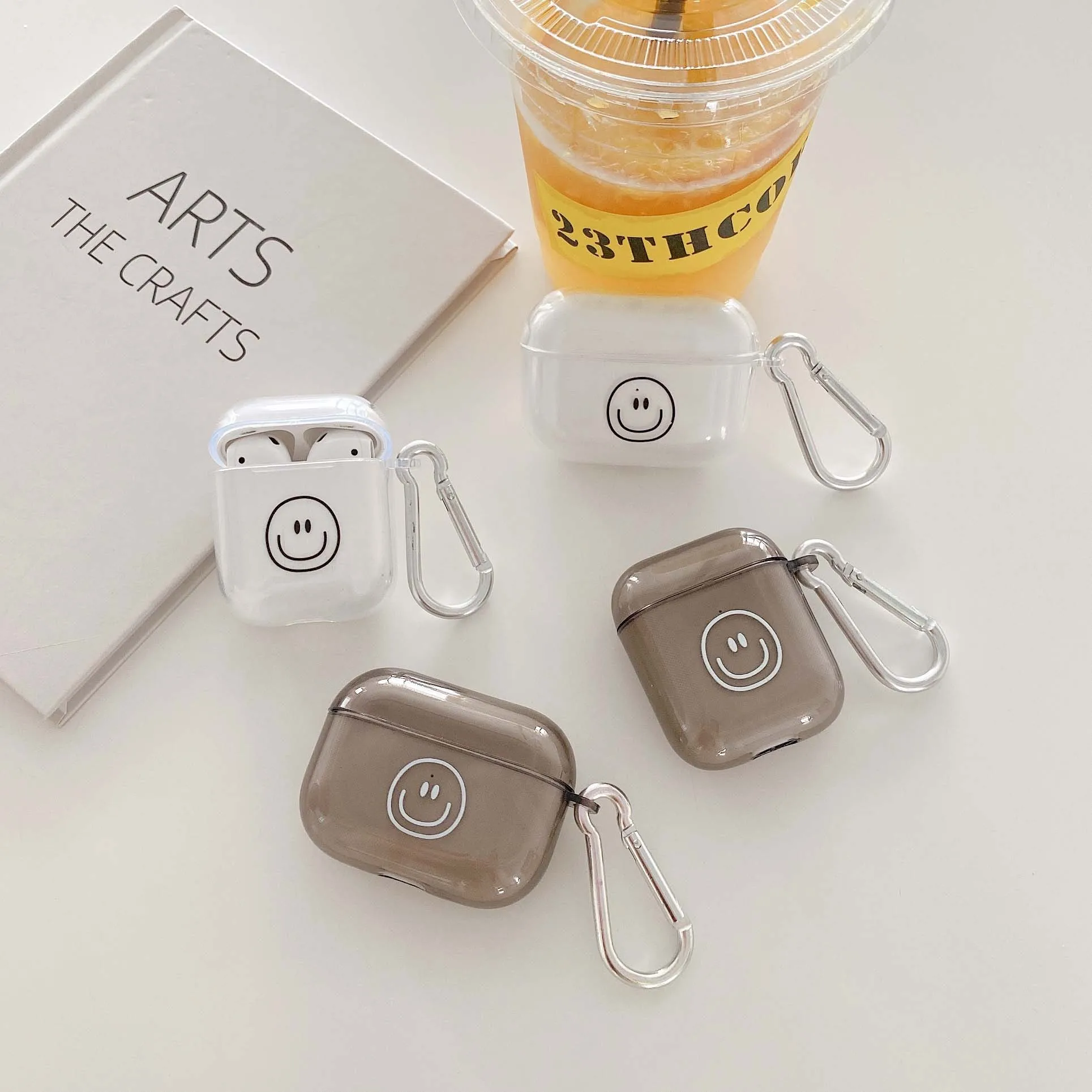 

Мягкая прозрачная термополиуретановая гарнитура Lovely Smiley для Airpods Pro 3, симпатичная Беспроводная bluetooth-гарнитура для Air Pods 1 2, защитный чехол