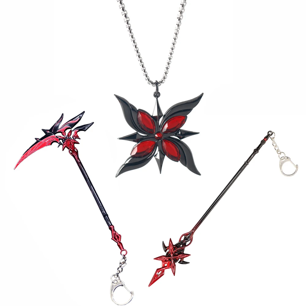 Игровой удар Arlecchino малиновая модель Луны меча косплей аниме герой Хэллоуин