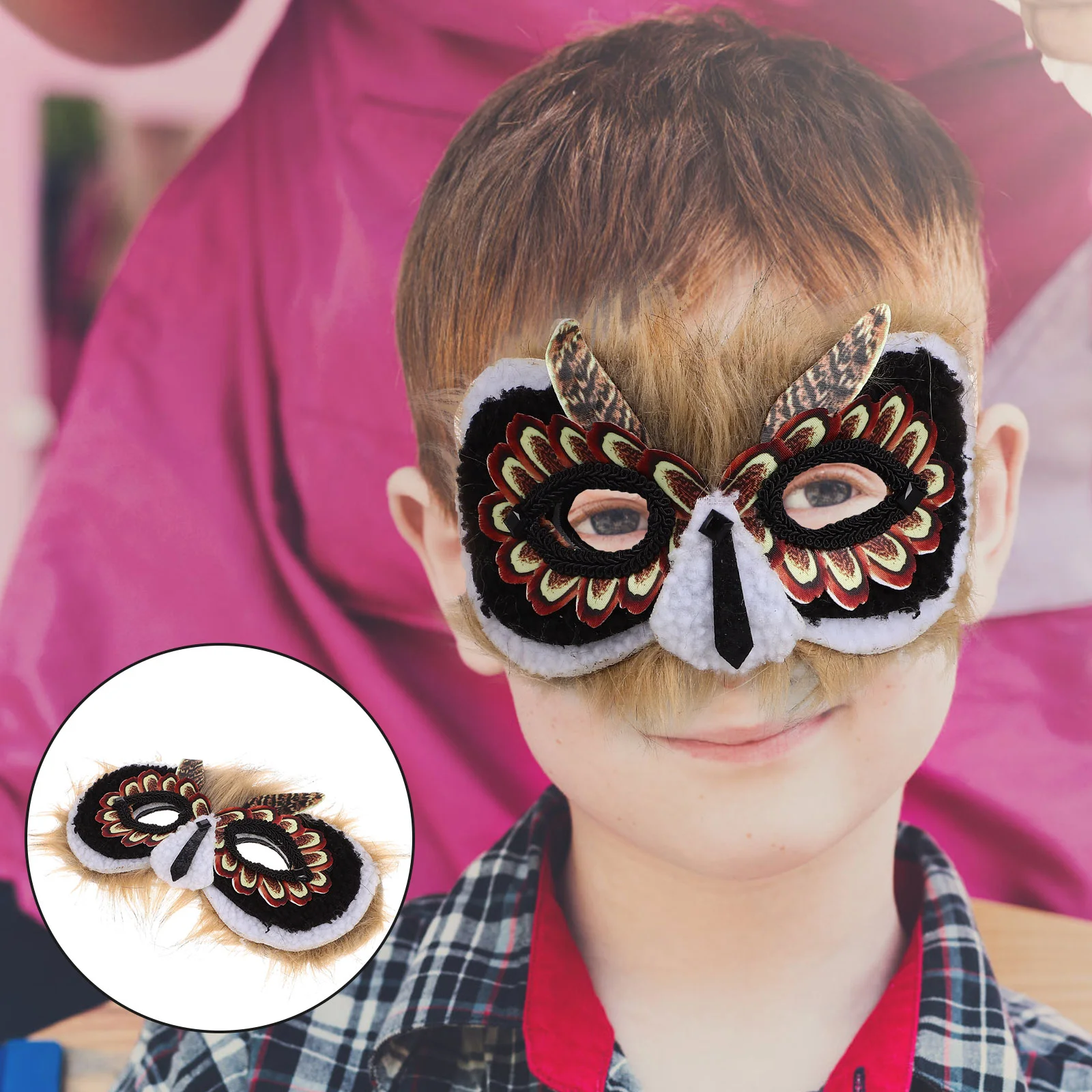 

Owl Mask Prom Props Animal Costumes Kids Festival Party Performance Non-woven Fabric Child