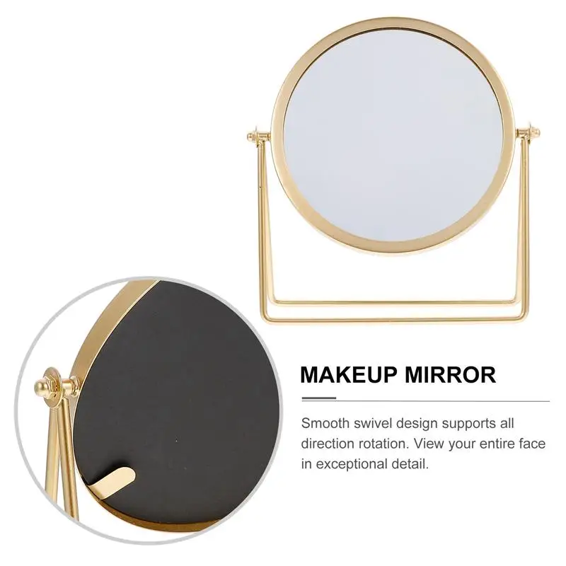 Vanity Makeup Mirror Swivel Round Cosmetic for Table Desk Countertop |