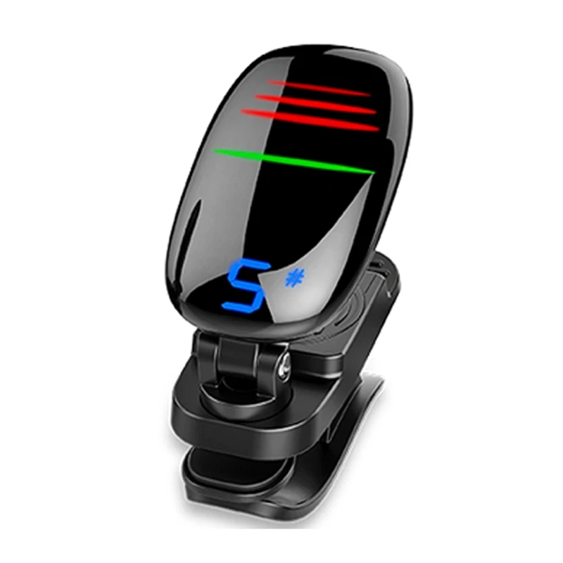 Fzone FT-16 клипсовый хроматический тюнер для гитары бас скрипки и укулеле 3D дизайн