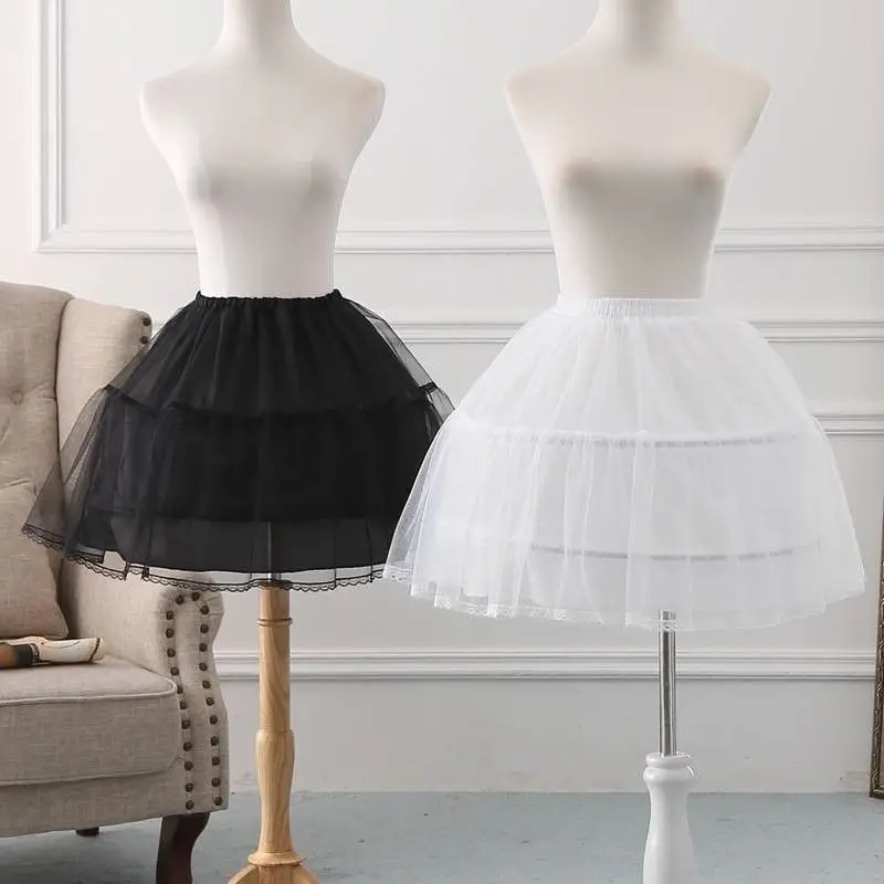 Купи Children's Dress Pannier Skirt Steel Ring White Lace Mesh Ball Underskirt Princess Lolita Petticoat Wedding Dress Underdress за 297 рублей в магазине AliExpress