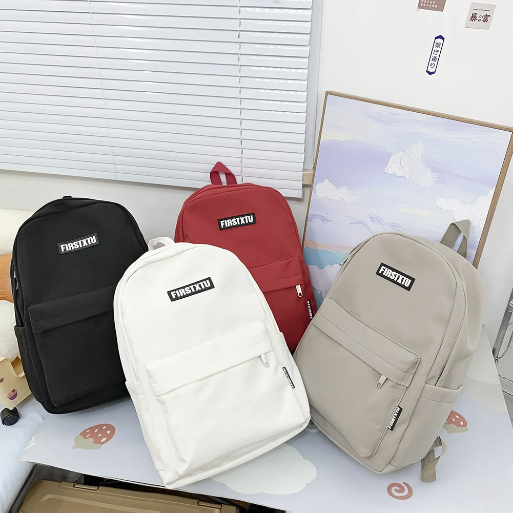 

Простой рюкзак для девочек-подростков, однотонные женские рюкзаки для ноутбука, Модный повседневный многофункциональный рюкзак большой вместимости для путешествий