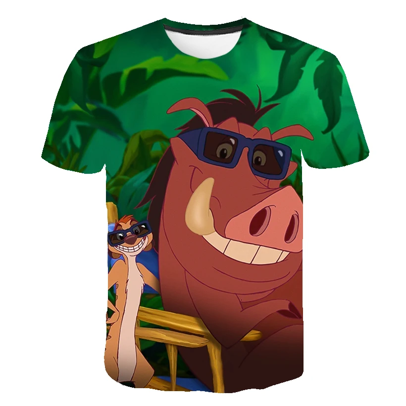 

1-14 Years Kids Boys Lion King Simba T-shirt Girl Cartoon Baby Summer Clothes Toddler Fashion T Shirts Children Tops Streetwear