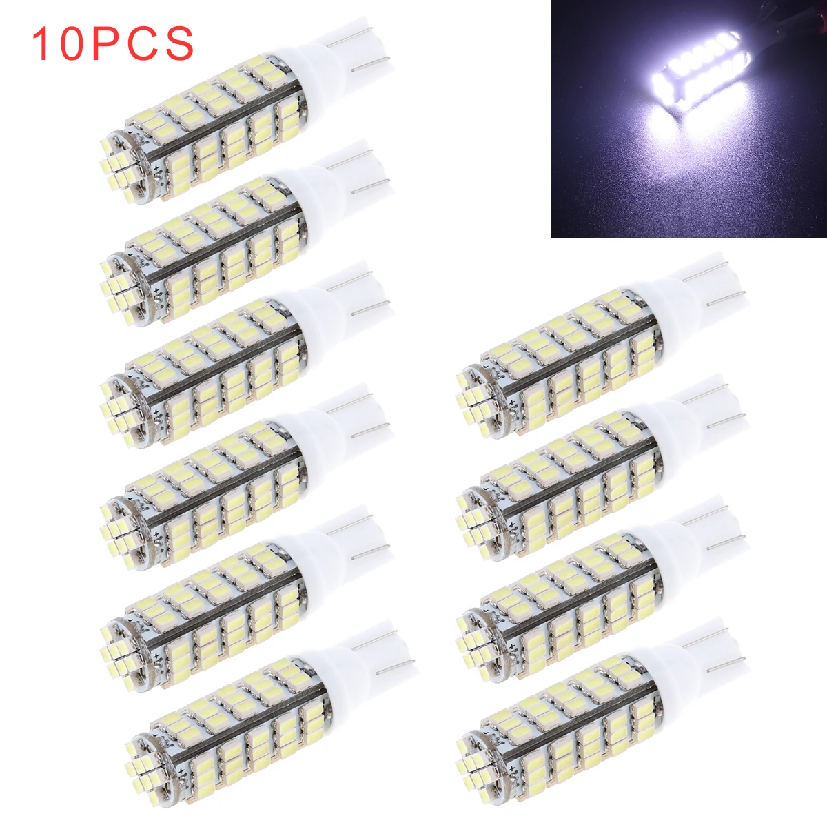 

10 шт. супер яркие белые T10 68-SMD светодиодсветодиодный W5W 194 168 906 автомобильные лампы заднего хода лампы указателей поворота s