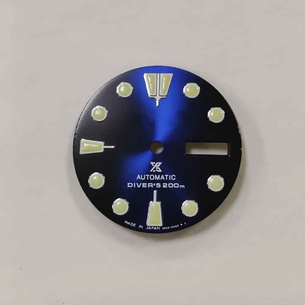 Watch accessories dial sunburst blue orange vintage nail green lume for men's diving watch MOD fit NH35/36 movement Date-day