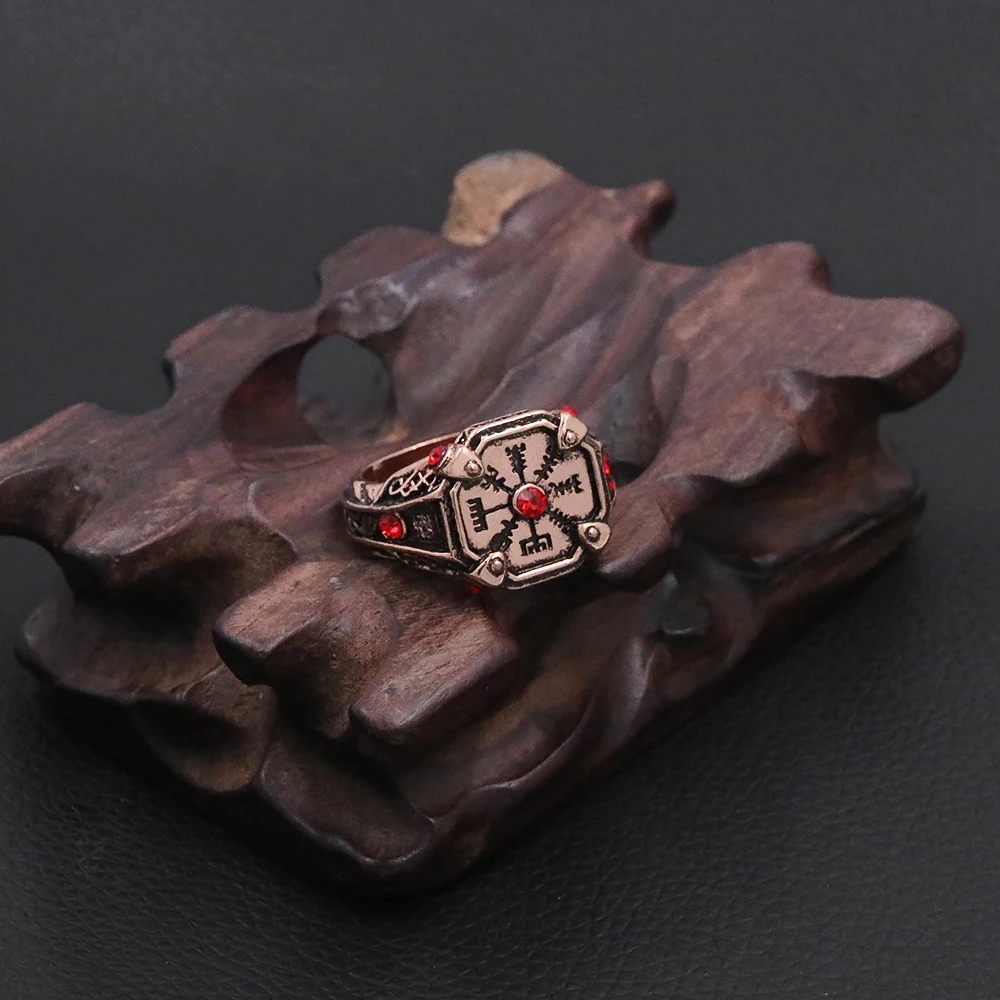 Game God of War Ragnarok Kratos Ring Stone Mason Finger Rings for Women Men Cosplay Jewelry Accessories Gift