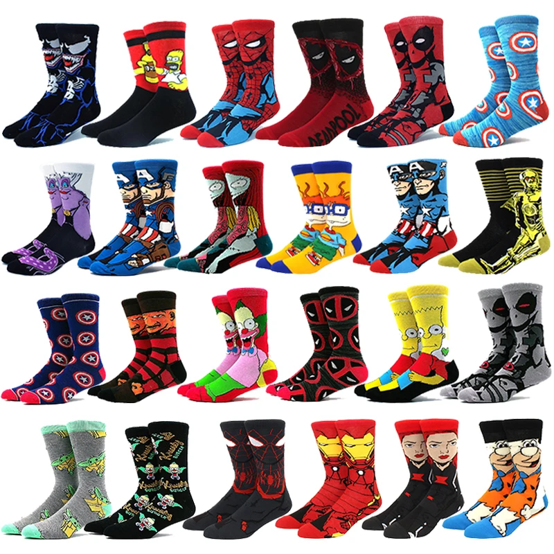 

6 Pairs New High Quality Combed Cotton Men Socks Women Happy Fashion Novelty Skateboard Crew Casual Funny Socks for Men