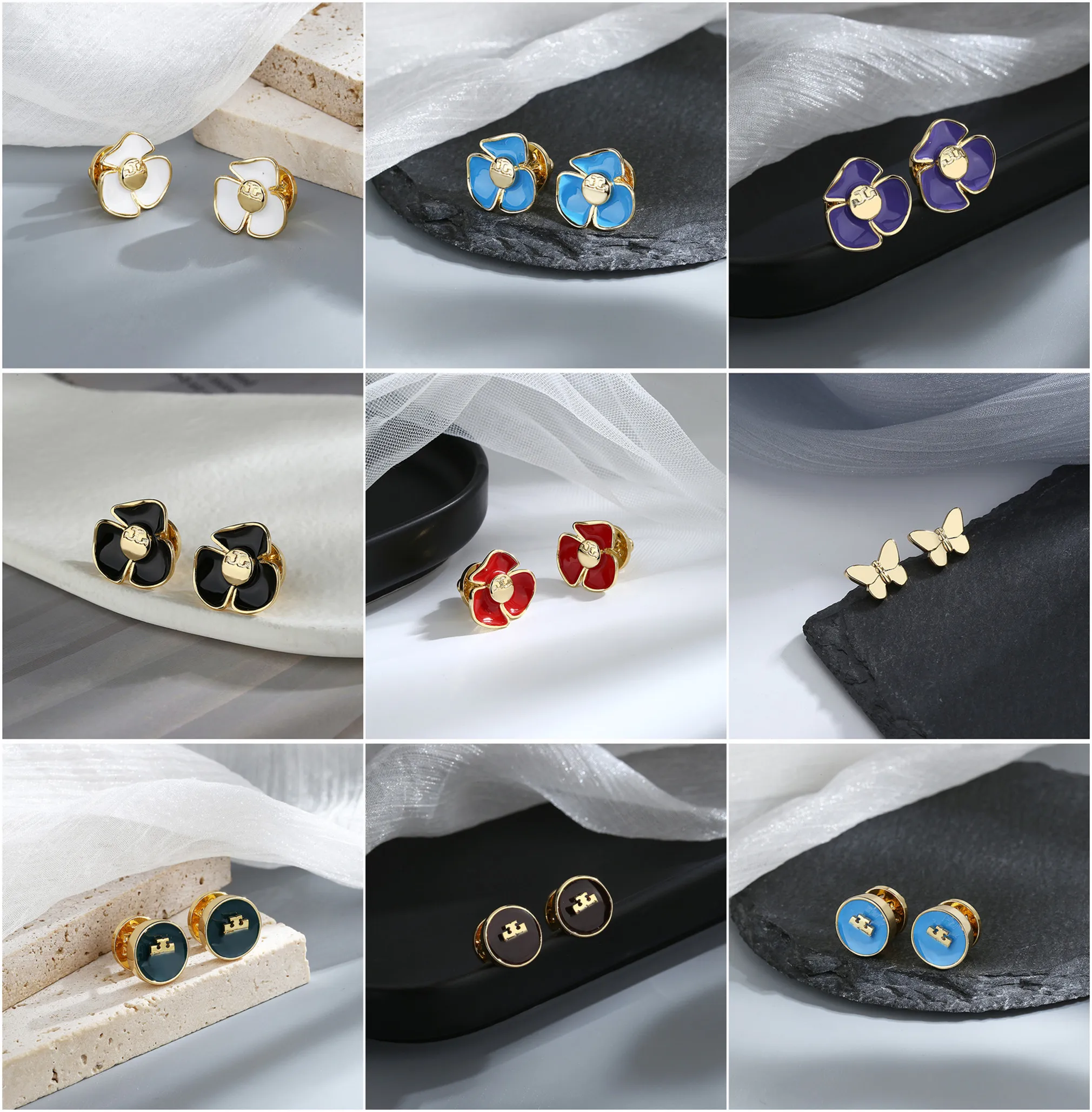 

Круглые красочные эмалевые серьги, серьги в форме цветка, элегантные модные аксессуары, высокое качество, ювелирные изделия, подарки для де...