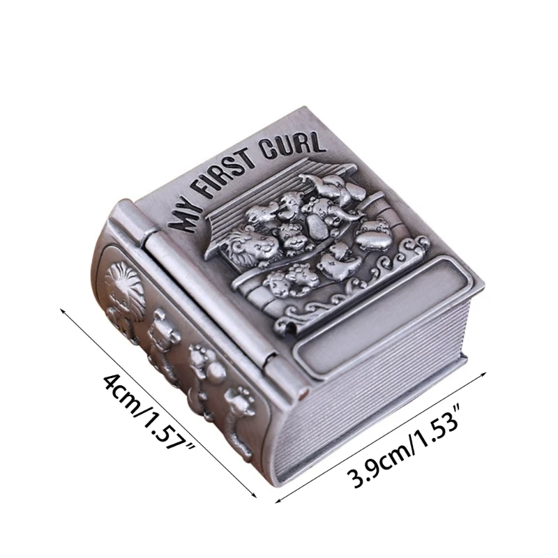 Детские зубы коробка для хранения волос плода мультяшный дизайн металлическая