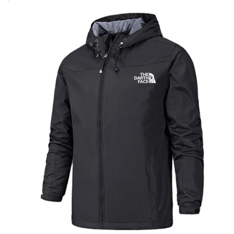 

2021 Men's Solid Color Coat Men's Fashion Winter Outdoor Jacket Light Jacket Zipper Waterproof Jacket Hooded Coat
