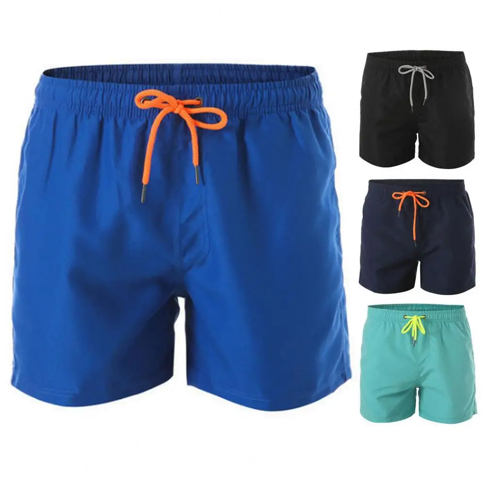 

Шорты мужские пляжные со шнуровкой, быстросохнущие шорты для плавания и серфинга, средняя посадка, эластичный пояс, сетчатая подкладка, карманы, лето