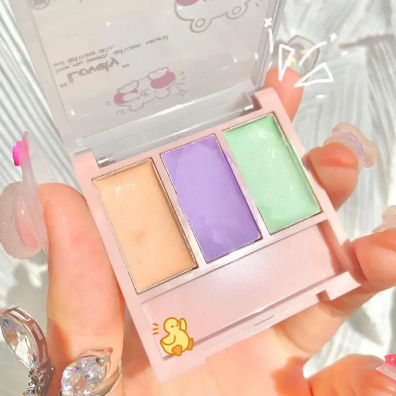 

HEALLOR 3/4 Colors Face Makeup Concealer Palette Cover Acne Pore Dark Circle Moisturizing Even Out Skin Tone Foundation Cream