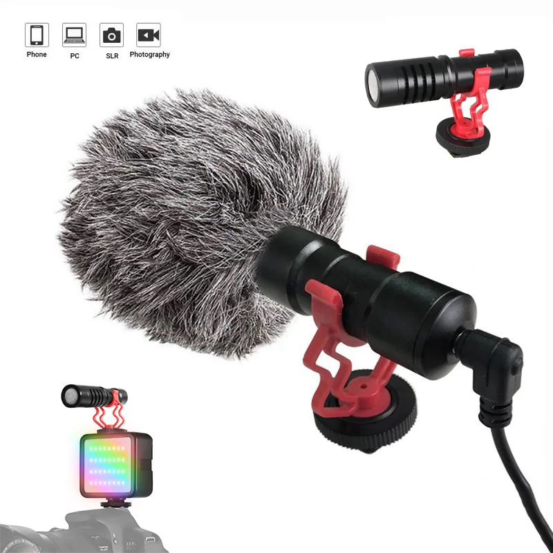 

GAM-MG1 Pro Aluminum Alloy Shotgun Cardioid Video Microphone for Smartphone Canon Nikon DSLR Camera Vlog Recording Microphone