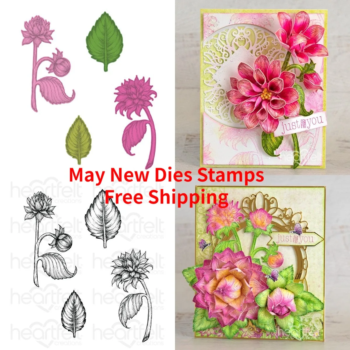 

Новинка 2023, штампы Dahlia And Leaves для резки металла, штампы для скрапбукинга, бумаги, рукоделия, открыток, альбомов, штамп, художественный резак